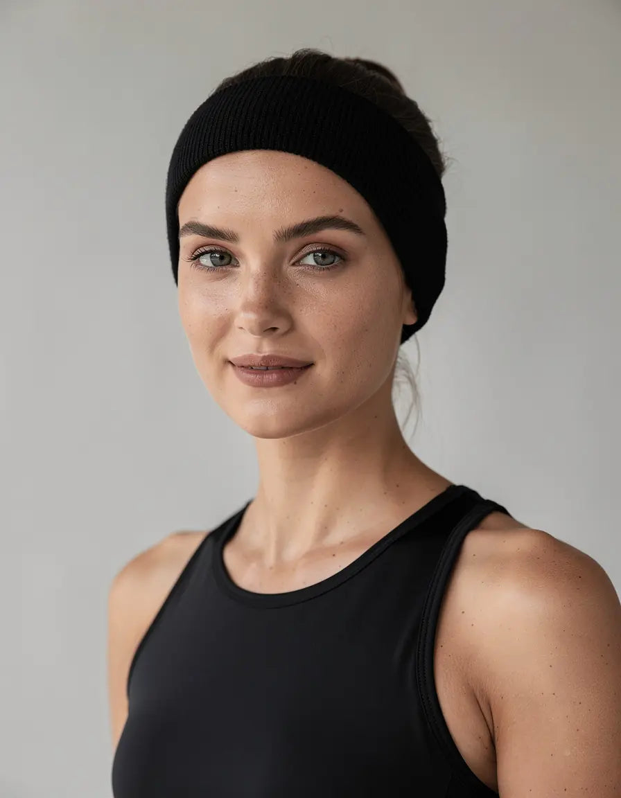 Knit Headband in black
