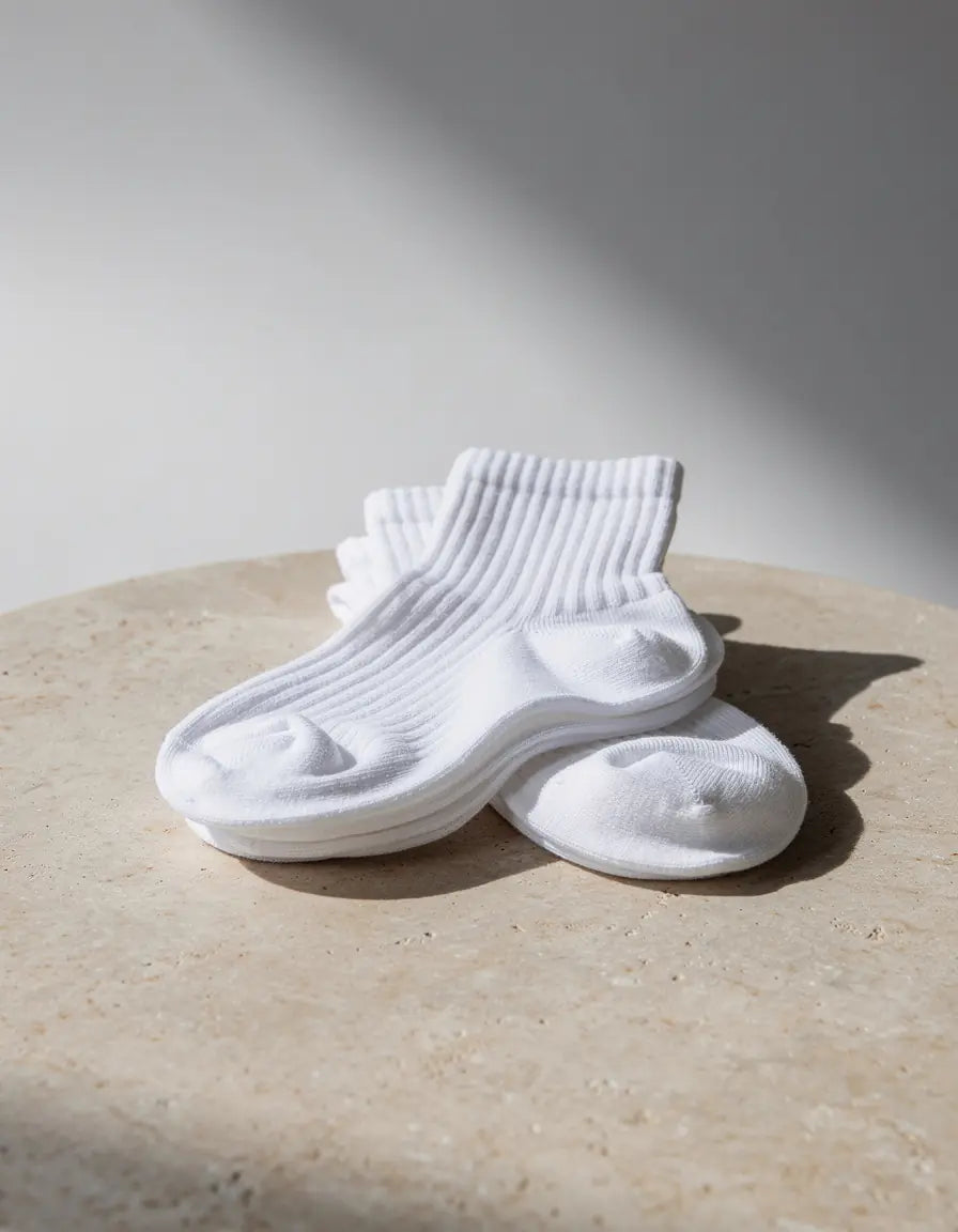 Rib Socks 2-pack in white